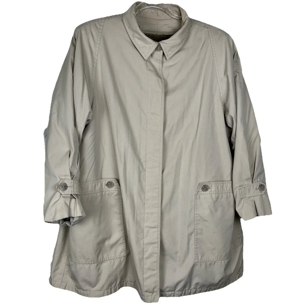 Vintage London Fog Beige Lined Trench Coat Womens‎ Size 22W
